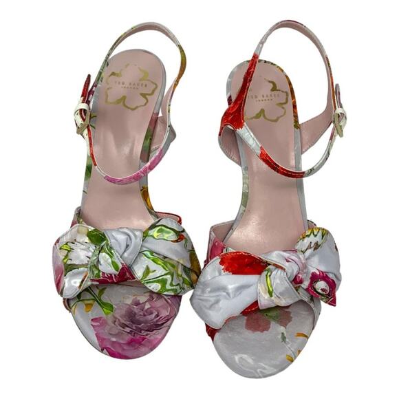Ted Baker Neelia Floral Ankle Strap Sandal Size 8.5 NWT $225 MSRP - Picture 5 of 7